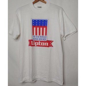 Vintage Lipton Tea The Star Spangled Banner Monument L T Shirt Single Stitch